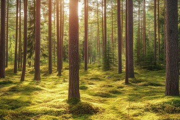 Obraz premium Sunlit Forest