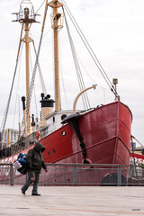 the ship in the harbor