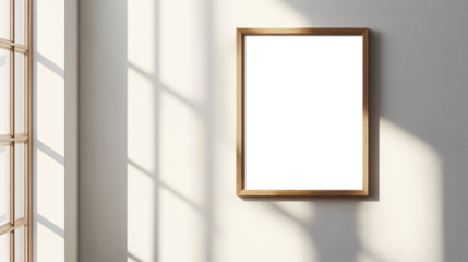 Minimalistic Interior Design with Framed transparent Picture on Wall