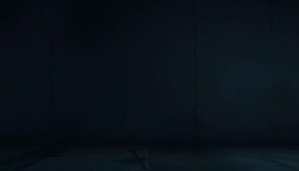 Scary dark walls, slightly light black concrete cement texture for background, ai