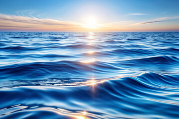 Obraz premium Seascape against the morning sky, background, AI Generation