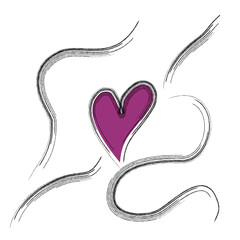 hand drawn heart