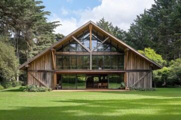 Rustic Wooden Cabin in Nature
