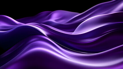 Fototapeta premium Smooth, flowing purple waves create a serene and abstract visual effect.