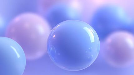 Soft pastel bubbles floating in a dreamy background, creating a serene and calming atmosphere.