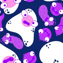 Autumn vegetable seamless tomatoes and cucumbers pattern for wrapping paper