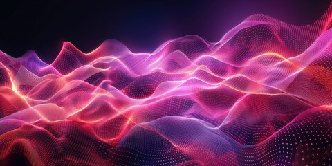 Fototapeta premium Vibrant Cosmic Energy Waves created by ai