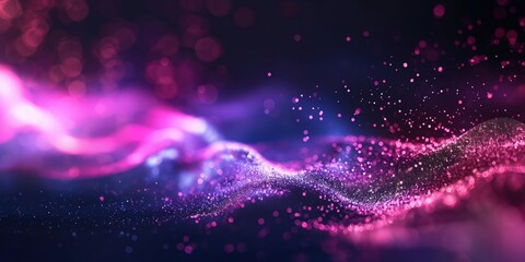 Fototapeta premium Vibrant Cosmic Energy Waves created by ai