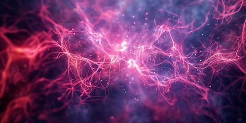 Fototapeta premium Vibrant Cosmic Energy Waves created by ai