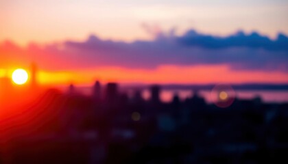 Obraz premium Sunrise bokeh background, ai