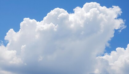 Naklejka premium white cloud with blue sky background, ai