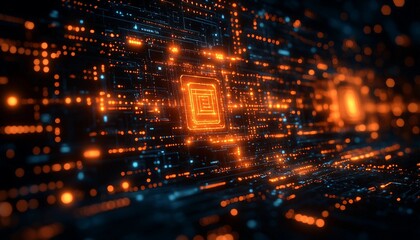 Obraz premium Connecting the Future: The Role of Network Infrastructure in Emerging Technologies, all interconnected through advanced network infrastructure