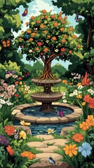 Tree of Life Garden Sanctuary Various Judaism, Christianity, Kabbalah Religion Spiritual Symbol