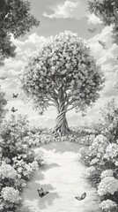 Tree of Life Garden Sanctuary Various Judaism, Christianity, Kabbalah Religion Spiritual Symbol