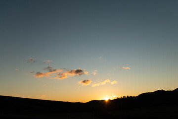 sunset in the mountains