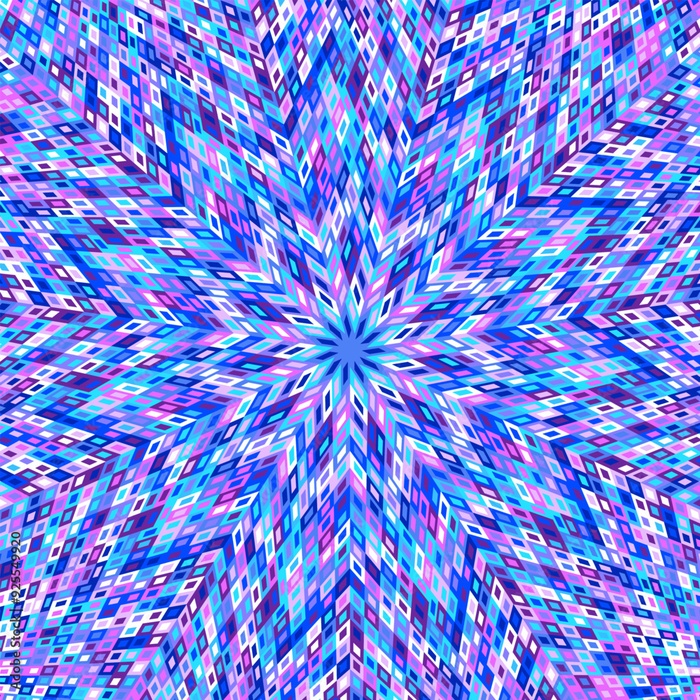Poster dynamic hypnotic abstract circular burst pattern background design - psychedelic colorful vector gra