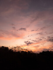 sunset in the mountains