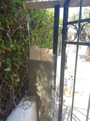 Construction of Garden Gate Pillars