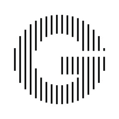 Letter G Logo with Abstract Line Pattern