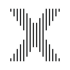 Letter X Logo with Abstract Line Pattern