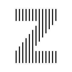 Letter Z Logo with Abstract Line Pattern
