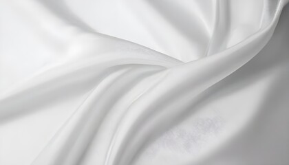 Obraz premium White rippled satin silk fabric. background texture