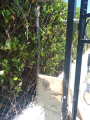 Construction of Garden Gate Pillars