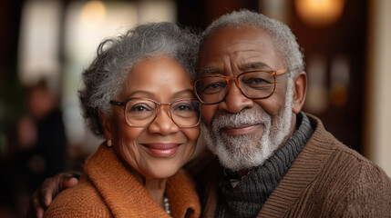 A cheerful elderly couple taking a dance class together, learning new steps and enjoying the music and the company of other seniors.