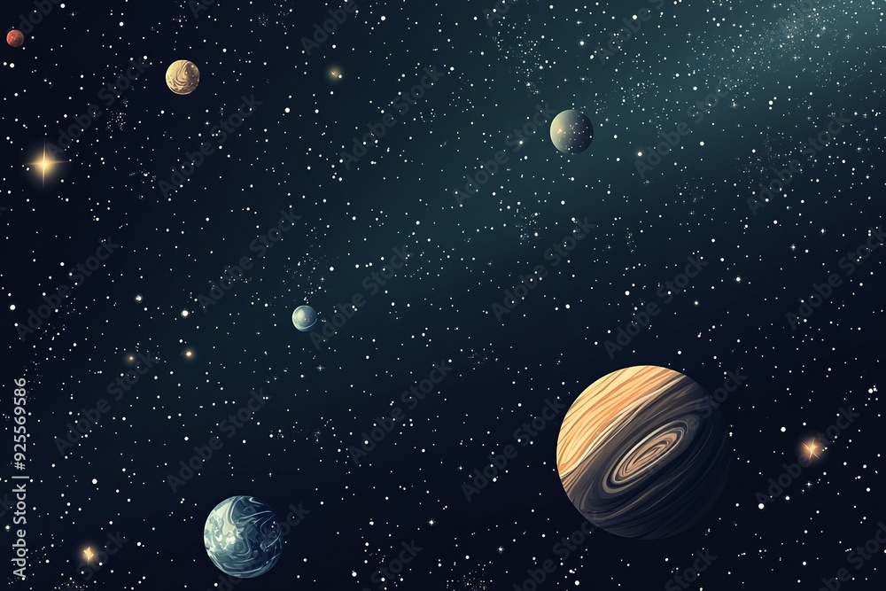 Poster Versatile background vector with diverse elements, suitable for a wide range of themes and designs. Ideal for adding text, graphics, or creative overlays