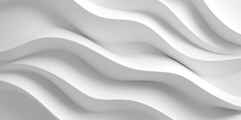 Obraz premium 3D illustration texture of white pattern waves light and shadow. Wall decorative panel