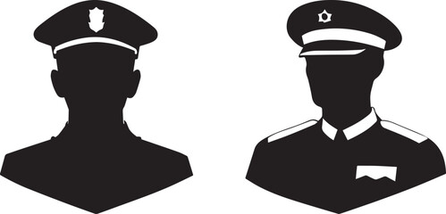 Army rank silhouette vector icon