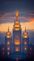 Obraz premium Angel Moroni Golden Guardian Mormonism LDS Church Religion Spiritual Symbol