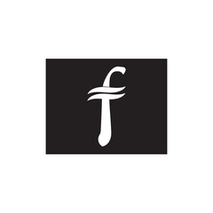 Fototapeta premium letter f logo template that is unique and simple