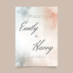 Wedding poster for welcome sign. Template welcome poster. Vector printable wedding props. Flyer design for welcome sign.