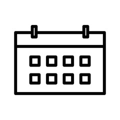 Calendar icon with line style