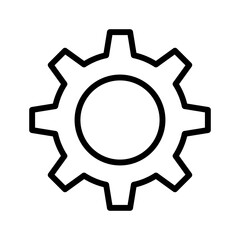 Gear icon with line style