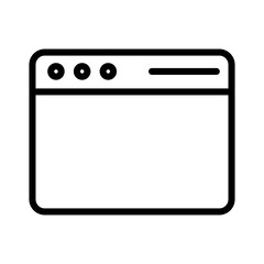 Browser icon with line style