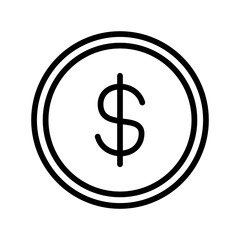 Money icon with line style