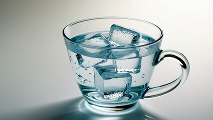 glass of water with ice