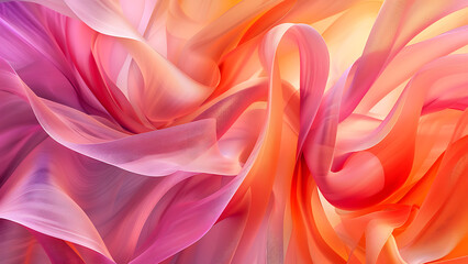 Fototapeta premium Soft Fluid Texture in Pastel Pink and Orange