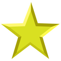 Obraz premium Green star on a white background