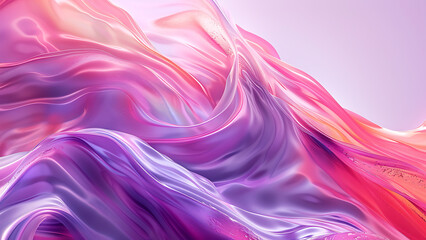 Obraz premium Soft Pink and Purple Fabric Folds with Gentle Gradient Hues