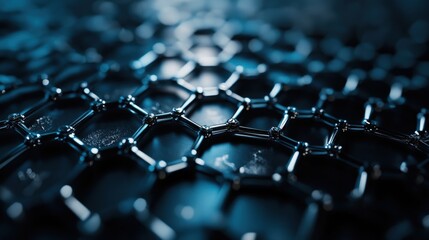 Close-up of graphene layers stacked together, illustrating its potential for various technological applications