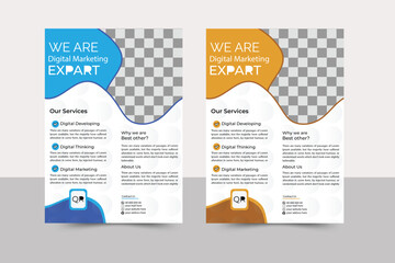 corporate business flyer design template