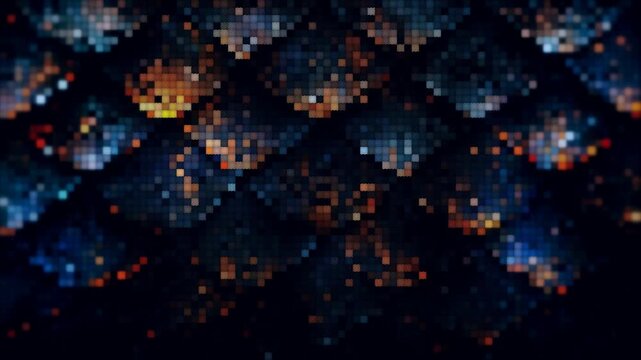 Motion pixel art. Dragon scale texture. Dragon, dinosaur skin background. Squama of fish, mermaid, reptile or fantasy monster. Monster leather background. Abstract fantasy pattern.