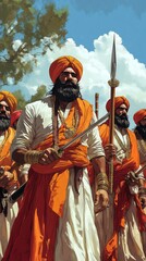 Obraz premium Sikh Kirpan Guardians of Faith Sikhism Religion Spiritual Symbol