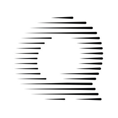 Letter Q Logo with Abstract Line Pattern