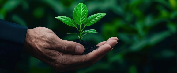 Businessman'S Hand Giving Money With A Carbon Reduction Icon, Emphasizing Financial Incentives For Reducing Carbon Footprint