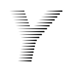 Letter Y Logo with Abstract Line Pattern