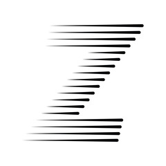 Letter Z Logo with Abstract Line Pattern